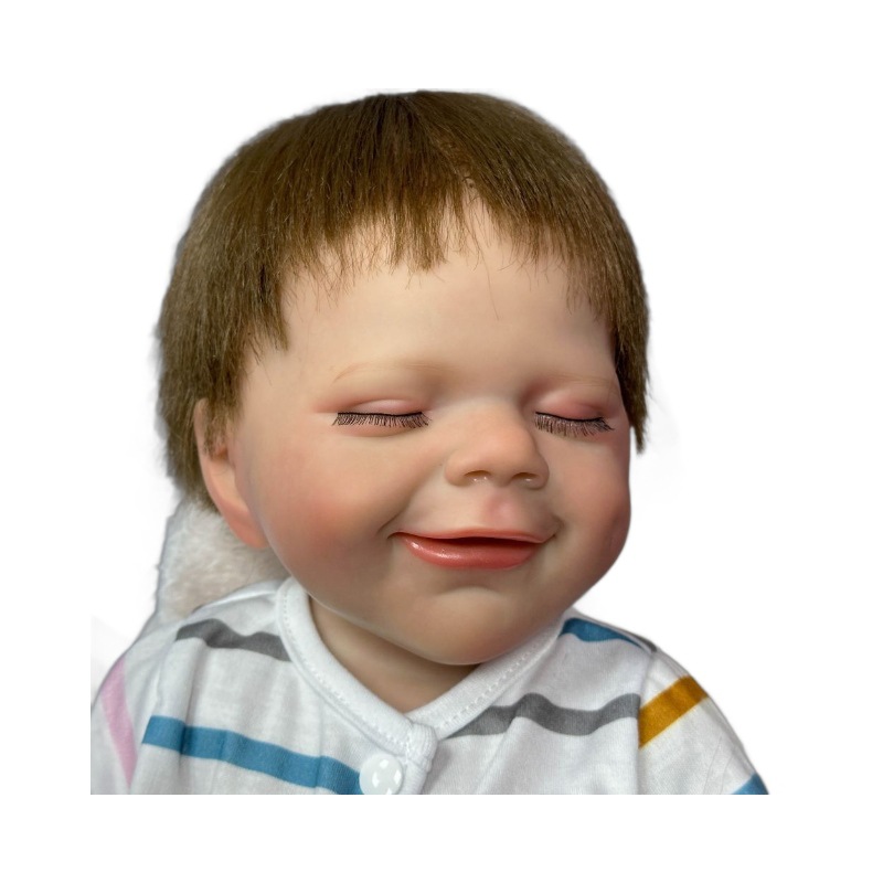 Muñeca reborn de 46 cm con venas y músculos visibles, suministro transfronterizo de muñecas bebé, dropshipping disponible.