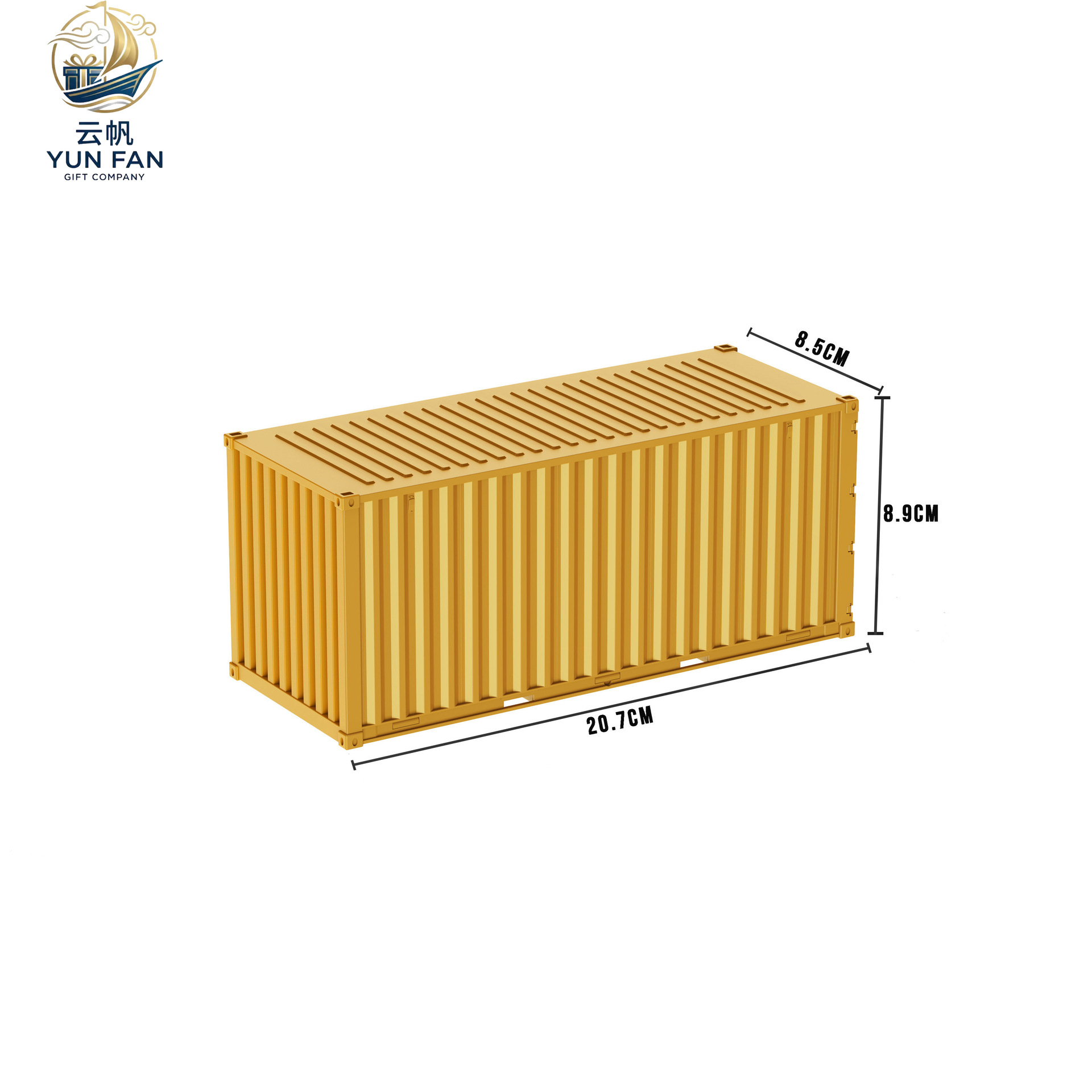 Modelo de contenedor mediterráneo Pequeños adornos industria logística Regalo de acompañante de negocios Soporte de impresión de logotipo gráfico