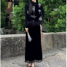 新中式国风套装女流苏马甲长袖上衣巨好看的早秋套装新款半身裙潮