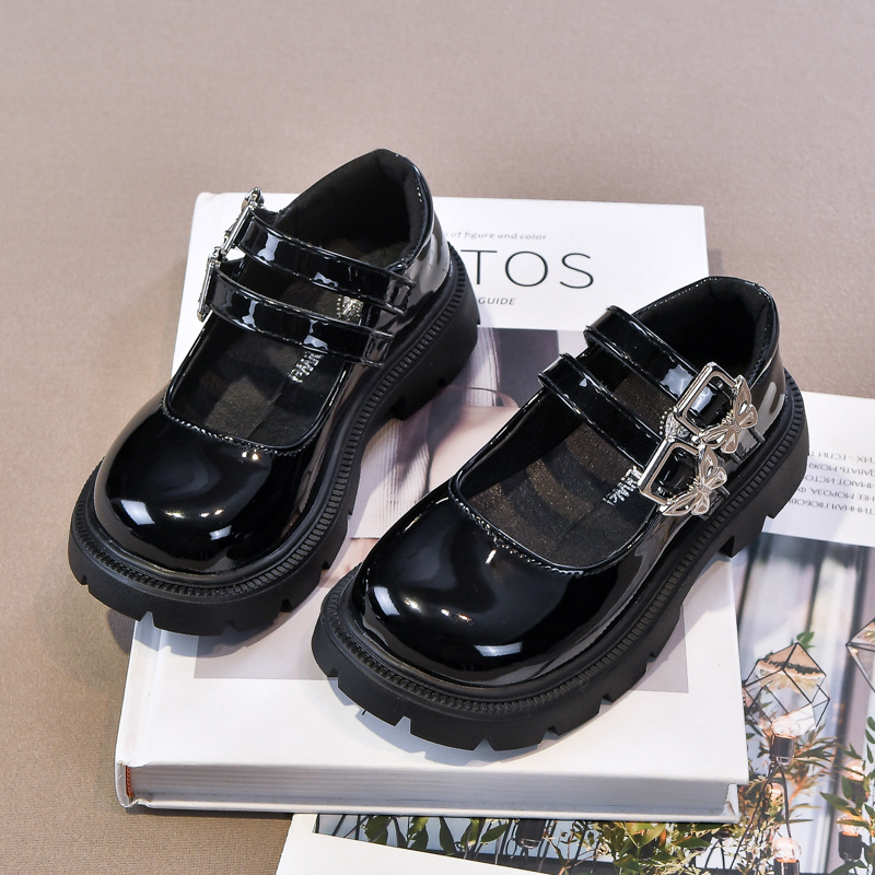 Zapatos de cuero para niñas 2025 nueva moda zapatos de rendimiento para niños zapatos de baile negros zapatos de princesa Mary Jane para niños grandes image 4