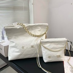 小香風ゴミ袋大容量シングルショルダーバッグPUソフトレザーレディースバッグ質感旅行斜めがけバッグアルファベットチェーン