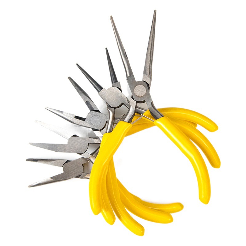 Mini Alicates puntiagudos multifuncionales de 5 pulgadas vise alicates de alambre hechos a mano DIY oblicuo Pelacables eléctricos