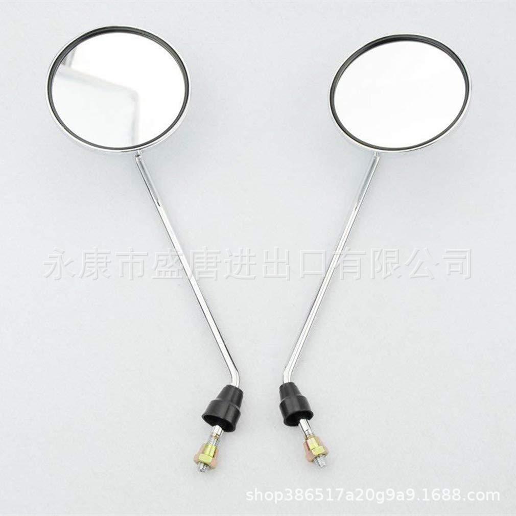 8mm line round silver plate rearview mirror replacement 50cc 70cc 90cc 110cc 125cc150cc motorcycle