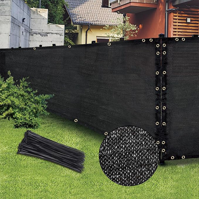 Black 4ft x 50 outdoor privacy screen fence and mesh sunshade cover is very suitable