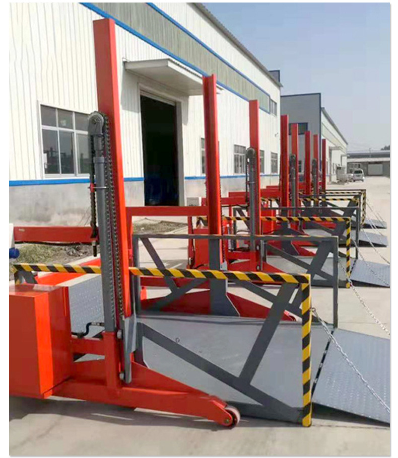 Mobile hydraulic loading and unloading lift platform for warehousing and logistics, container forklift loading and unloading mobile unloading platform