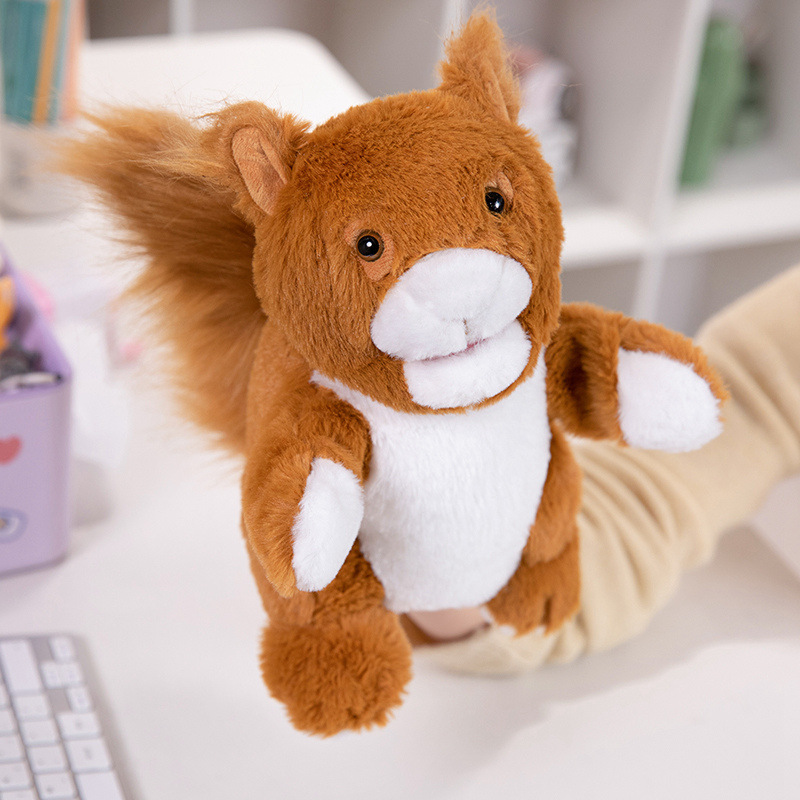 Caricatura interactiva padre-hijo zorro rana muñeca muñeca niños guantes muñeca pacificación muñeca de tela espectáculo de jardín de infantes