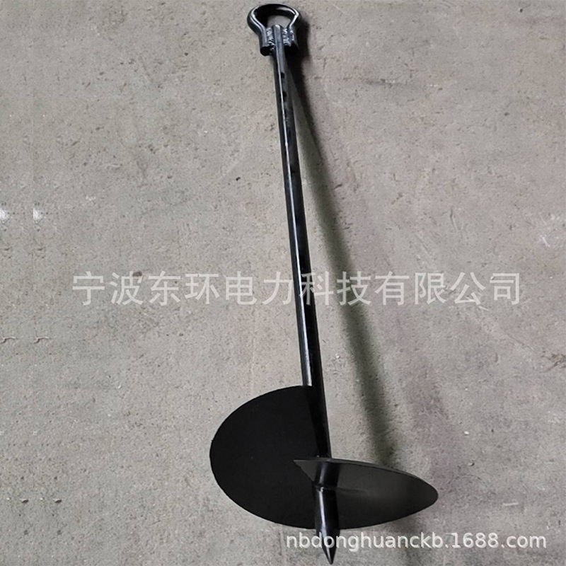 螺旋地锚临时地锚钢桩钢钻地桩拉线地钩1T3T5T螺旋地锚钻