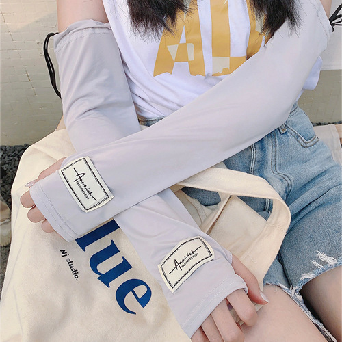 New arrivals, new cloth label, ice sleeves, fashion trend, personalized letter printing, anti-UV sun protection sleeves, ice sleeves