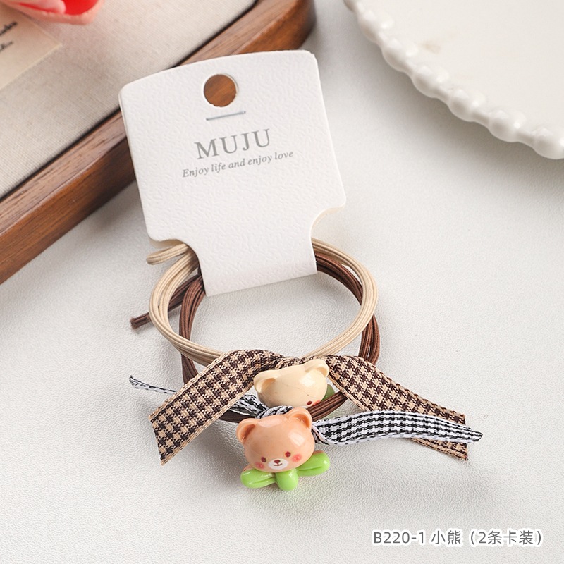 [Carga de tarjeta] sensación de alto nivel coreano de cabello de código de barras de moda de alta elasticidad de cabello anillo de cabello correa de cola de caballo