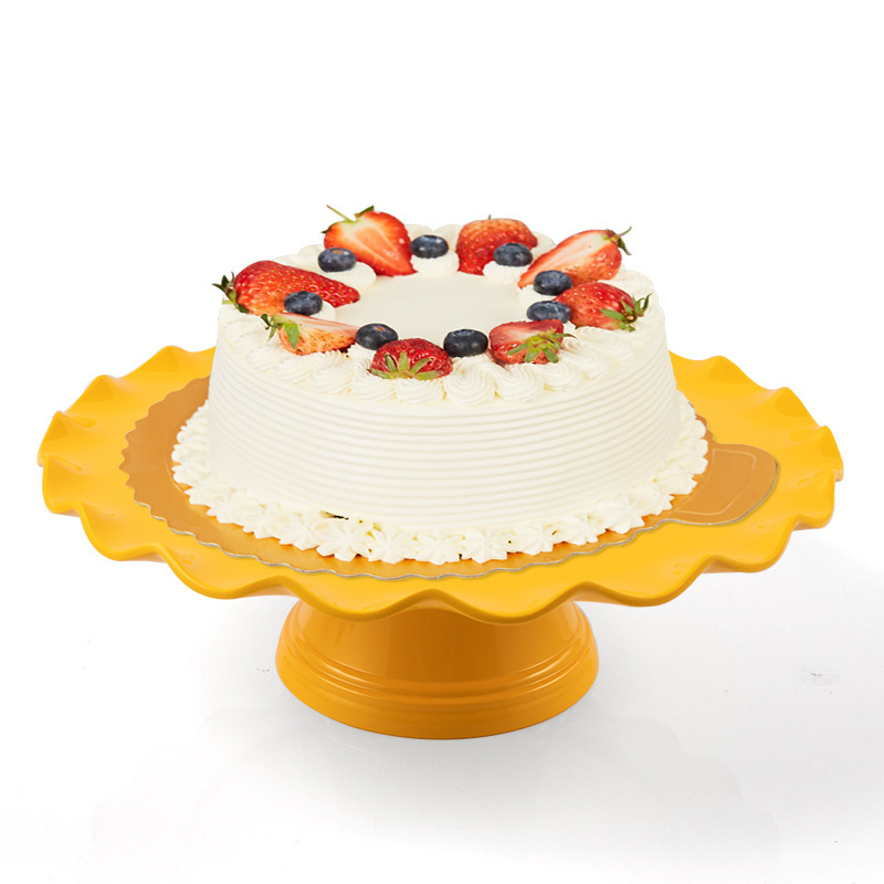 Factory Custom Melamine High Foot Cake Plate European Wedding Party Shooting Props Porcelain Imitation Tray Dessert Cake Stand