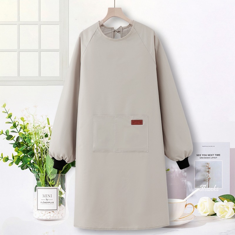 가벼운 gray-BC801 긴 소매 방수 가죽 표준 더블 포켓