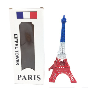 25cm New Colorfuled Iron Tower, Single Colorful, Three Colors, Red, White and Blue, Bright Colorful, Exquisite Style