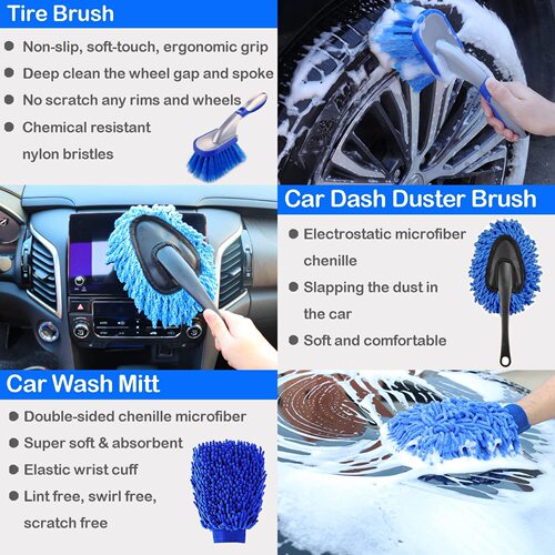 Cross-border hot selling car wash cleaning brush set 26 pieces car interior cleaning electric drill brush head detail brush set