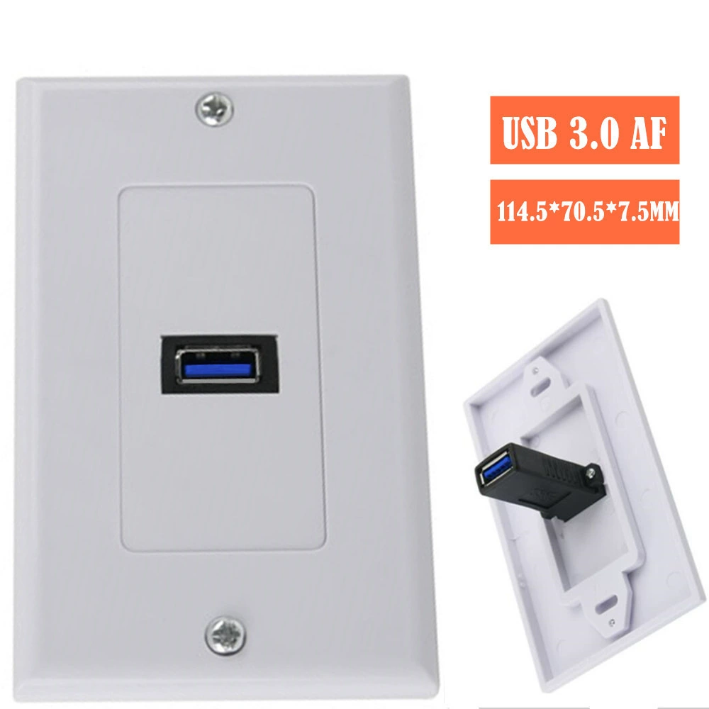 USB3.0 одноглазая панельная настенная вставка, USB-панельная розетка