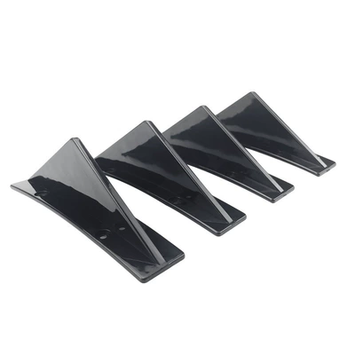 Car modification triangle bright black carbon fiber rear spoiler chassis bumper chassis curved chassis rear lip (Spoiler) - black-surface-one-set