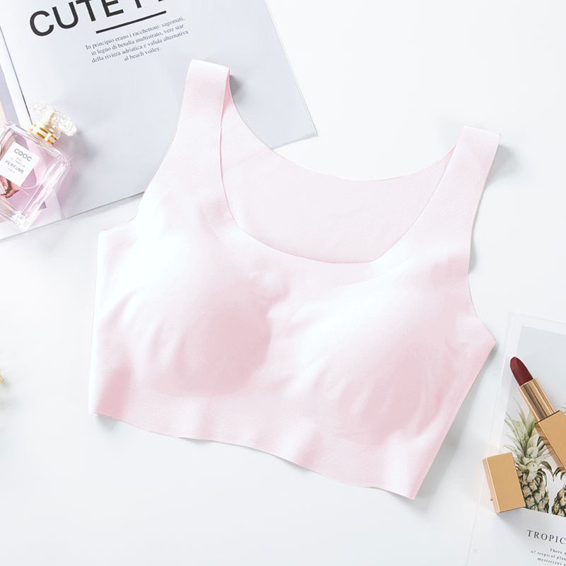 Sujetador estilo chaleco coreano de calidad bras sujetador sin costuras ropa interior sujetador de mujer sin anillo de acero copa de pecho