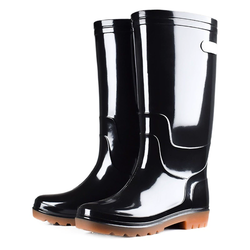 Оптовая Продажа с фабрики мужские резиновые сапоги для охраны труда черные утолщенные водные сапоги с высоким стволом строительные резиновые сапоги оптом