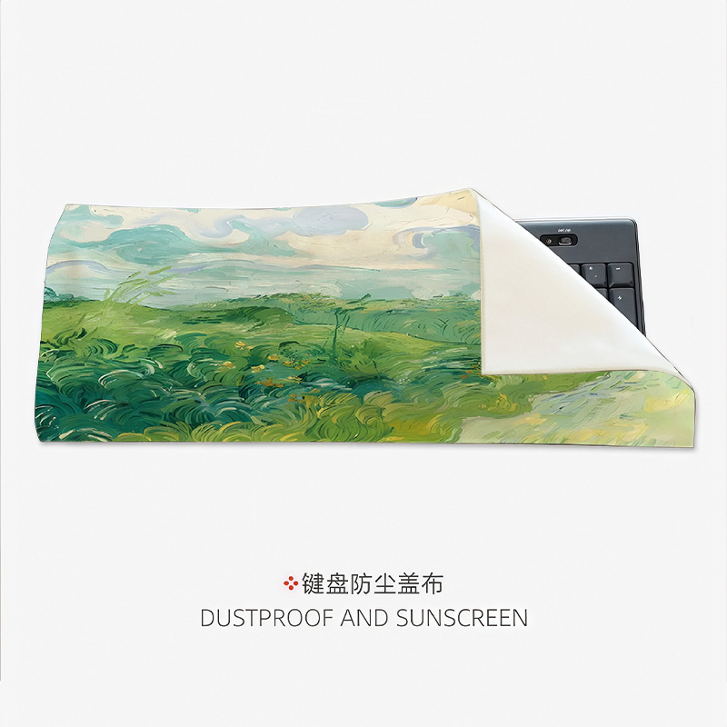 Retro Oil Painting Keyboard Dust Cover Cloth Mechanical Laptop Dust Cover Desktop Host Cover Cloth Full Key Can Be Customized