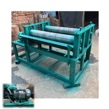 金属回收厂油桶铁皮设备 双压辊油桶压平机 弯曲铁皮展平机