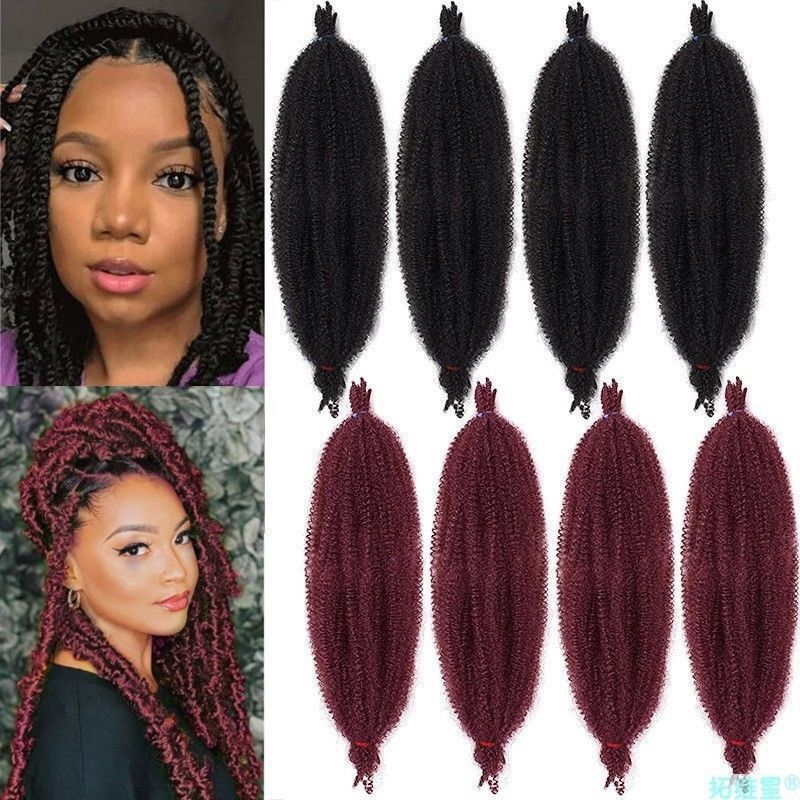 Foreign Trade African Spring Afro Twist Crochet Hair Hand-Teared Caterpillar Synthetic Fiber Crochet Hair Foreign Trade African Spring Afro Twist Crochet Hair Hand-Teared Caterpillar Synthetic Fiber Crochet Hair