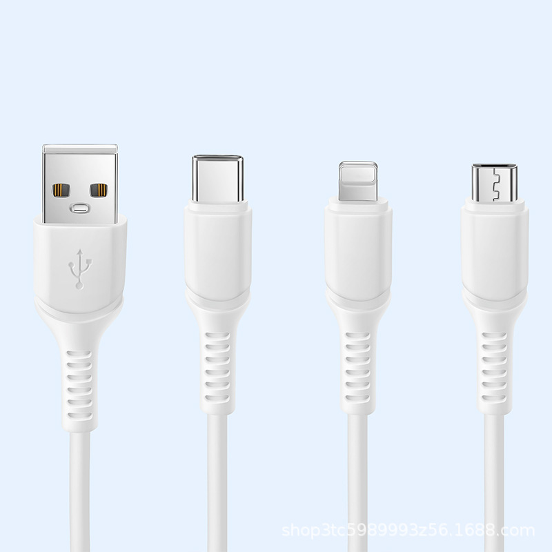 超级快充3A厂家批发USB手机数据充电线适用于安卓华为type-c苹果