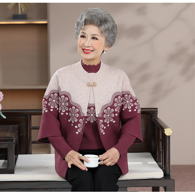E5710 1300K ÁO KHOÁC NỮ TAIRYA ÁO LEN CẢ BỘ 2 MÓN MÙA XUÂN THU ĐÔNG TRUNG NIÊN THỜI TRANG NỮ G04 SẢN PHẨM MỚI