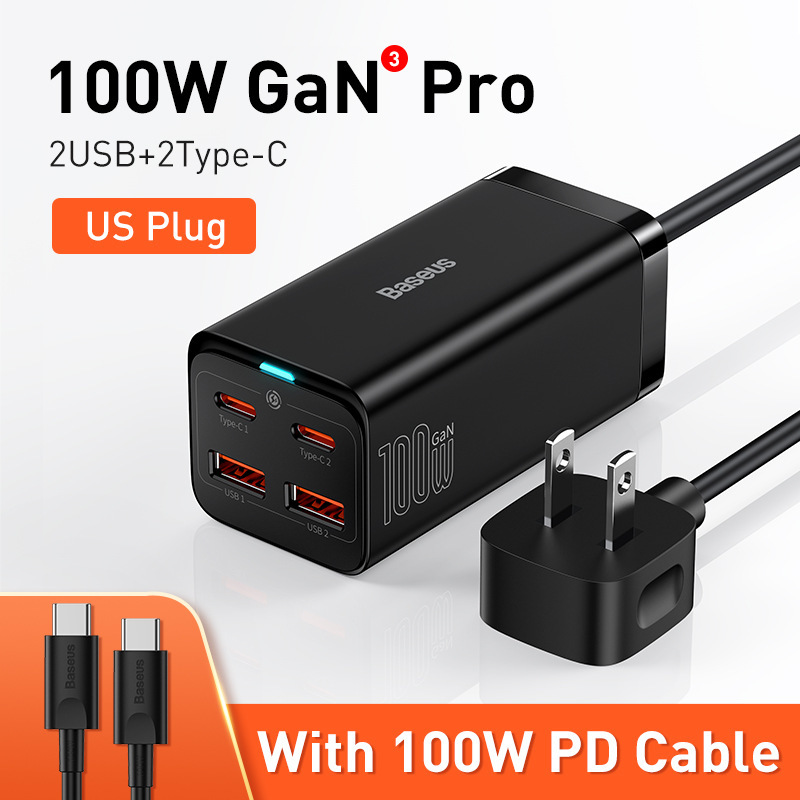 Baseus 100W GaN 充電器デスクトップラップトップ充電器デスクトップ EU 充電器|undefined