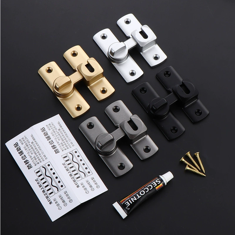 Утолщенный замок для дверей и окон гостиничных ванных комнат, дверной замок из алюминиевого сплава без перфорации, прочный и легко закрывающийся, противоугонный замок.