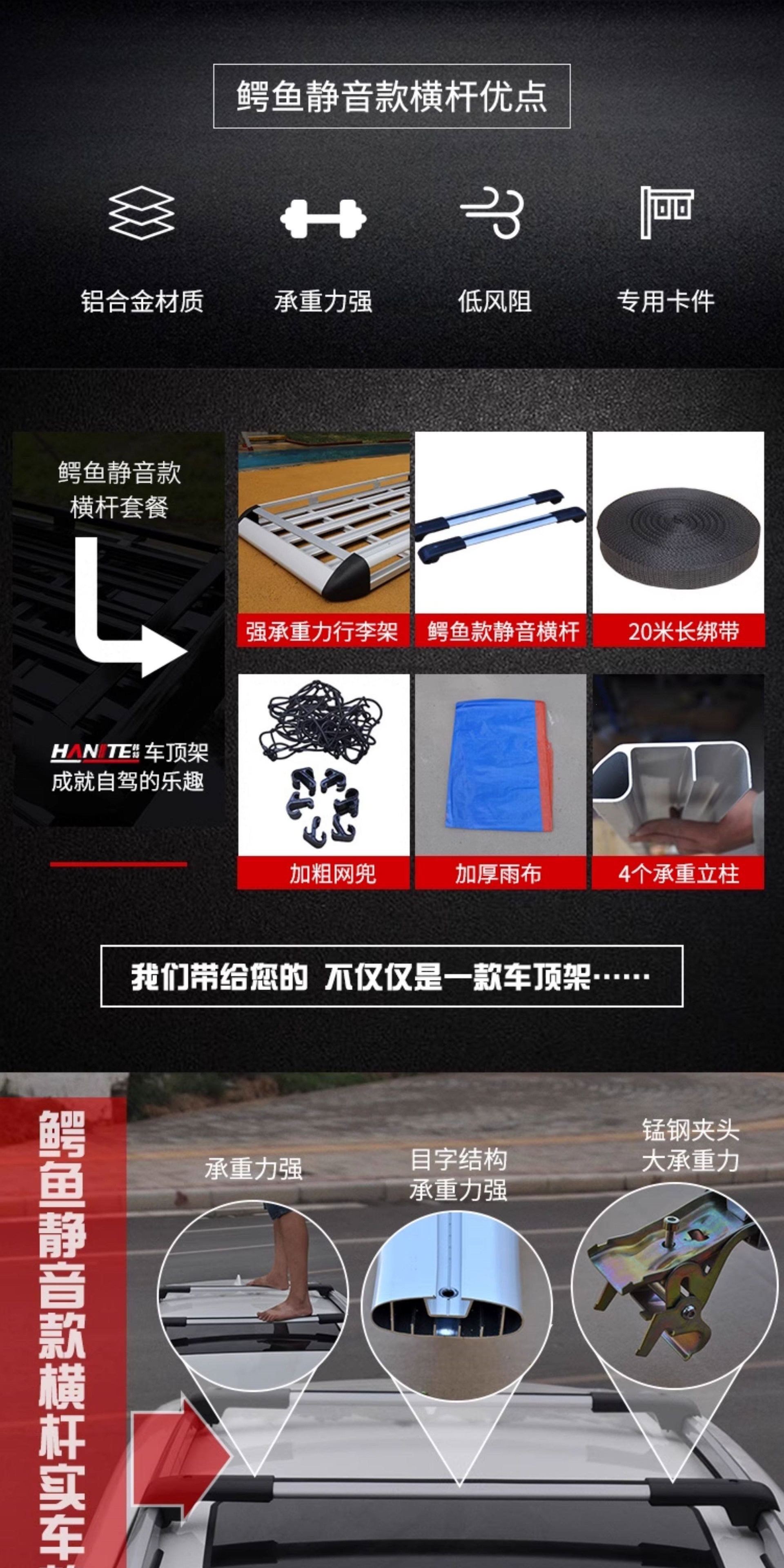 Universal Roof Rack Frame for Wuling Hongguang S, Baojun 730, Changan Cs75, Haval H5, H6, and Qijun Off-Road Suvs
