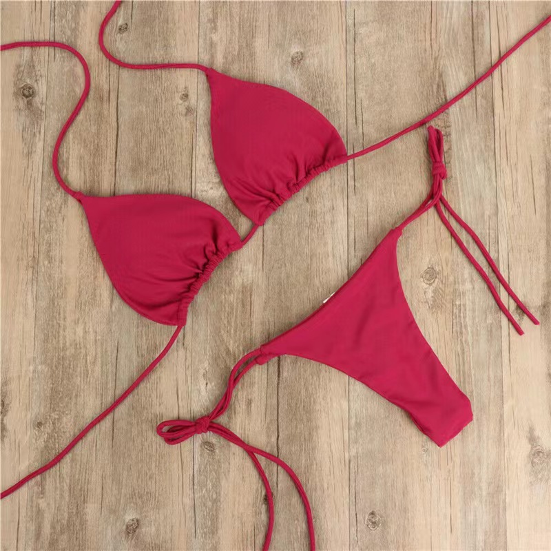 Femmes Couleur Unie Ensemble 2 Pièces Bikinis display picture 6