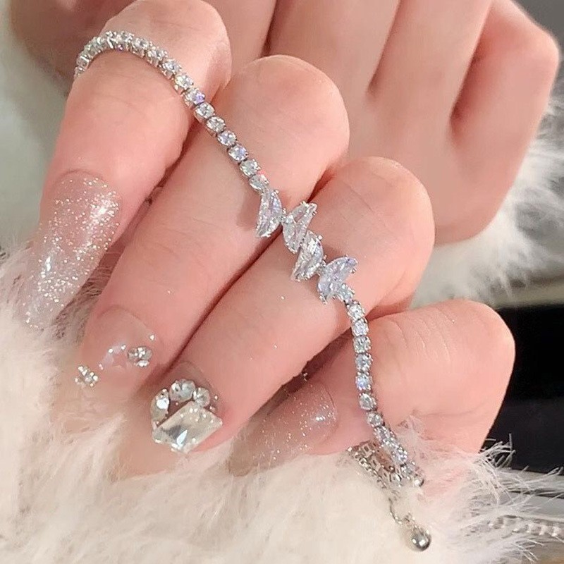 S925碎银子纯银蝴蝶手链女轻奢小众精致足银手镯手饰女友闺蜜礼物|undefined