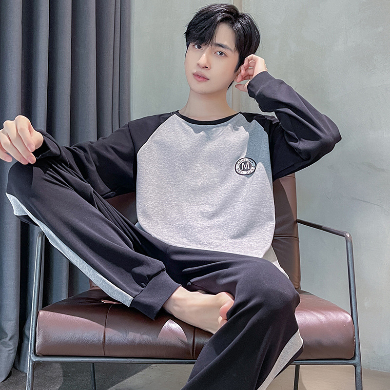 Autumn and Winter German Velvet Pajamas for Teenagers, Long-Sleeved Pants, Casual Loose Large Size Outer Wear Cotton Home Clothes Set