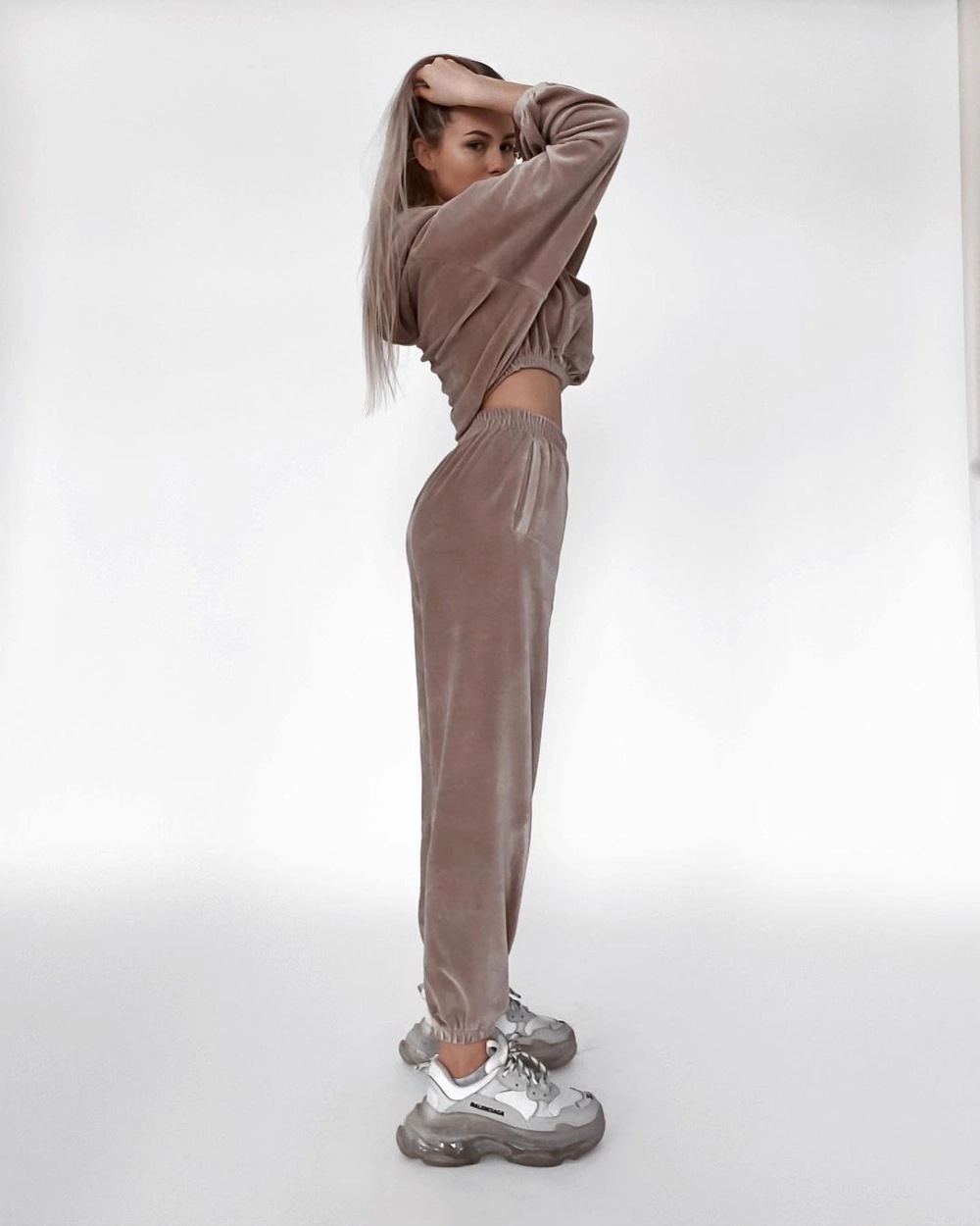 Damen Sportswear Set Mit Kapuzenpullover Und Jogginghose_voghion.com