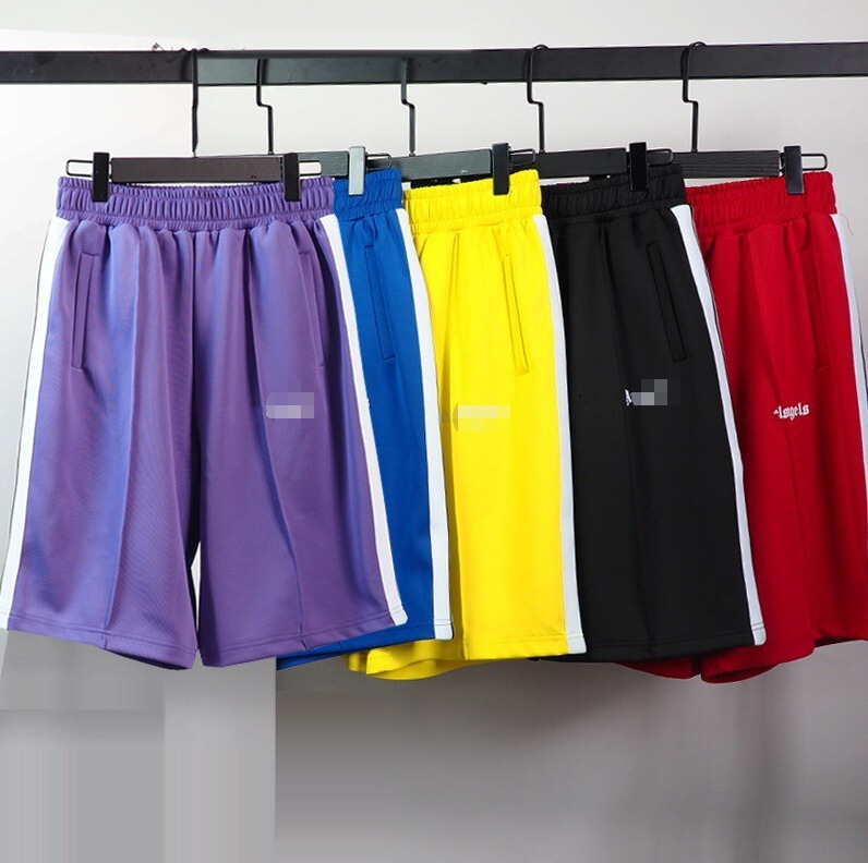 25SS American Angel Shorts Rainbow Straight Fashionable Simple Side Stripe Men's and Women's Couple Casual Pants Trendy Pants