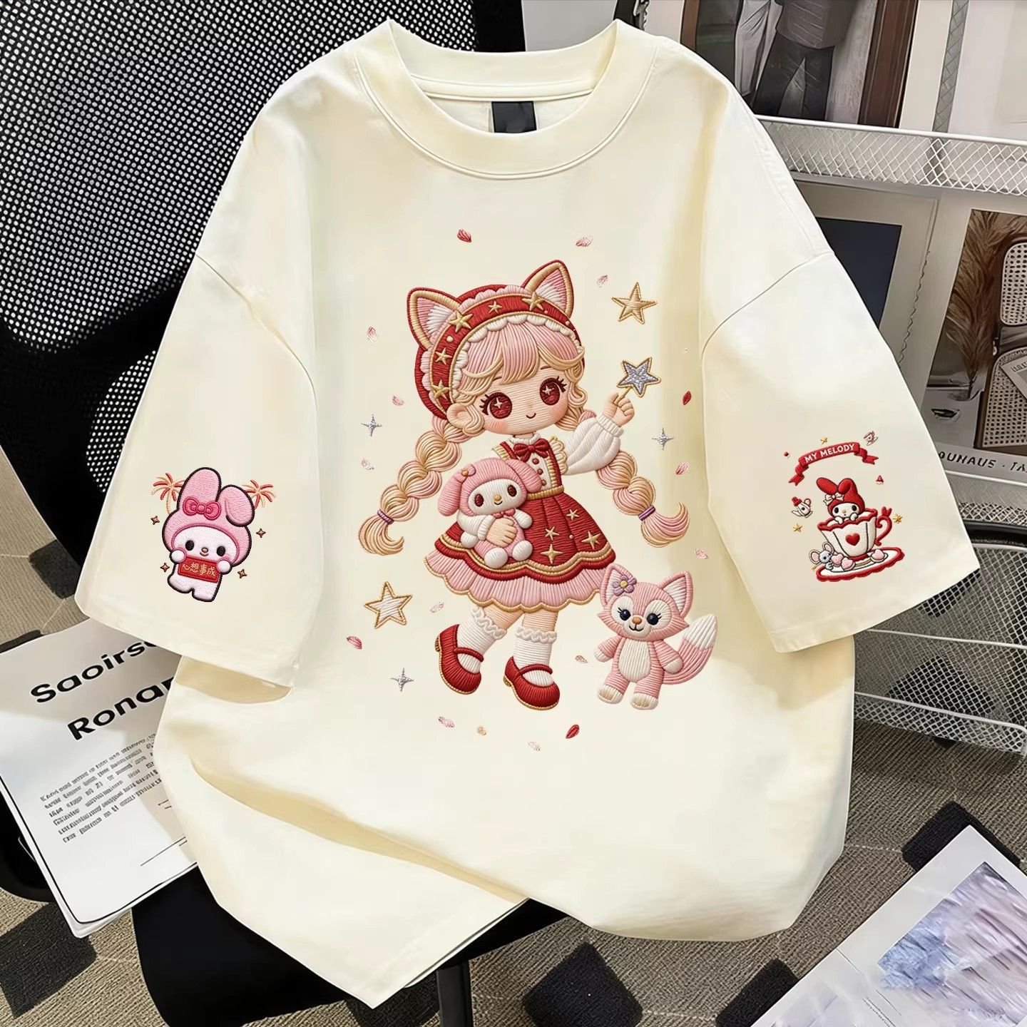 Girls' short-sleeved T-shirt, 2026 new style, children's summer pure cotton top, stylish and fashionable short-sleeved Korean style children's clothing