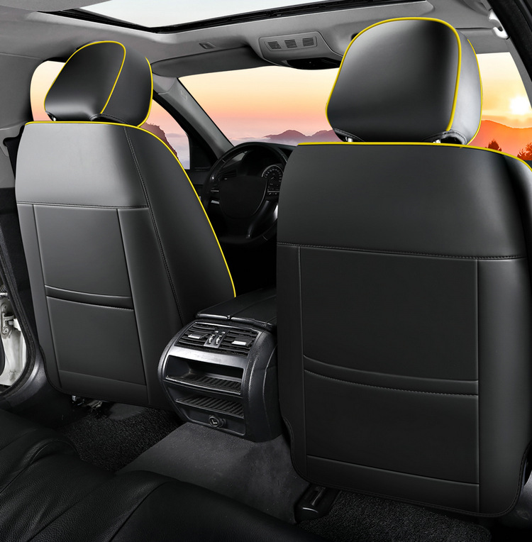 Car Nappa Leather Full-Coverage Seat Cushion, All-Season Universal Model, Light Luxury High-End Car Seat Cushion, Seat Cover, Protective Cover