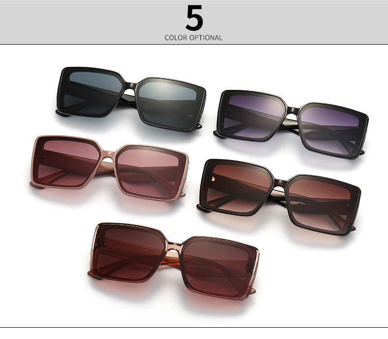 Fashion Solid Color Pc Square Patchwork Full Frame Men's Sunglasses display picture 2