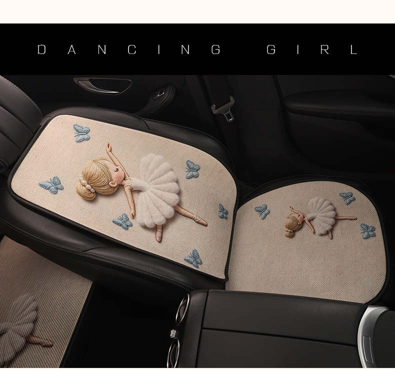 26 New Cartoon Four-Season Fur Car Seat Cushion Sets, Universal Style for Dancing Girls