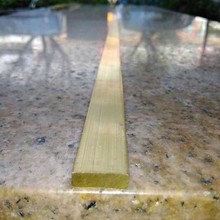 加厚方型铜条 楼梯防滑条 大理石装饰压条镶边条5X15实心型水磨条