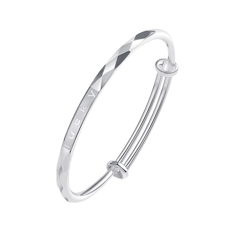 Bracelet (Hello Kitty) small cute silver-plated adjustable bangle, birthday gift