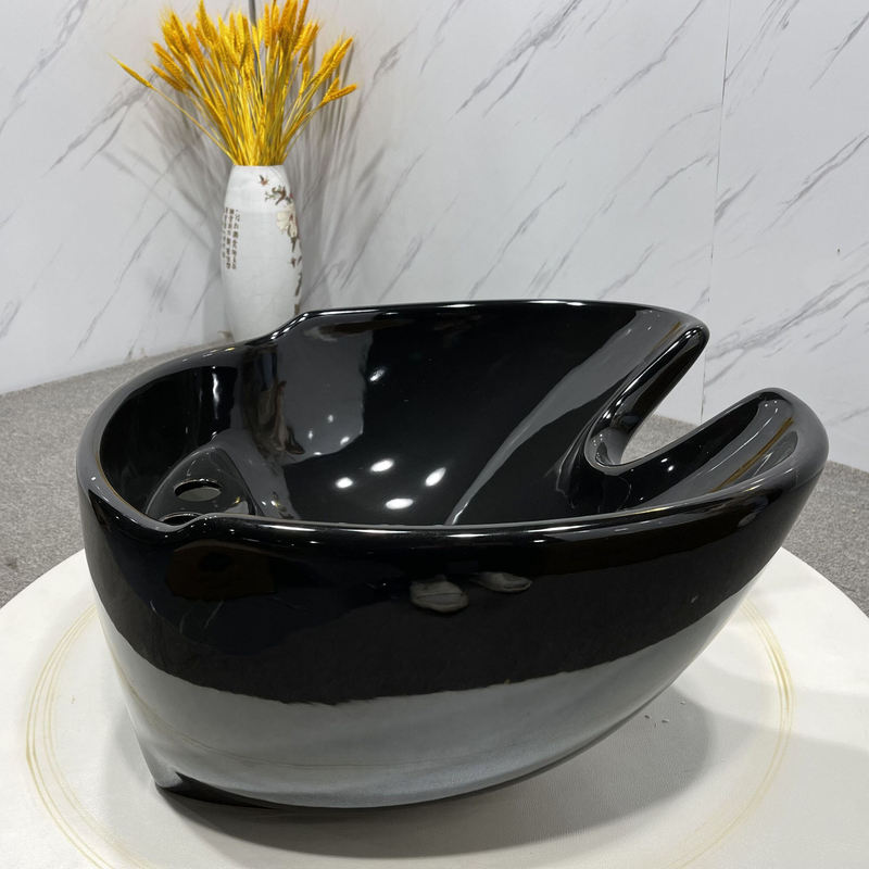 Shampoo Bed Ceramic Basin Accessories Simple Modern Barber Shop Hair Salon Special Simple Salon Hair Treatment Water Basin