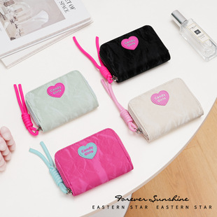 New Zipper Mini Candy Girl Fashion Cute Multi-Card Slot Ladies Organ Pu Leather Wholesale