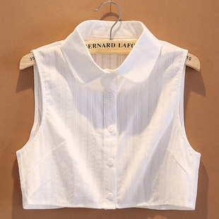 Women's fake collar autumn and winter all-matching cotton round neck breathable close-fitting cotton and linen ruffled round neck Korean style fake collar