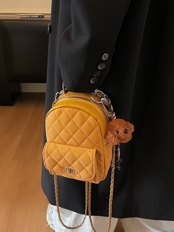 Bolsa de cadena de moda coreana, mochila para mujeres 2025, nueva mochila de moda pequeña, bolso simple para mujeres