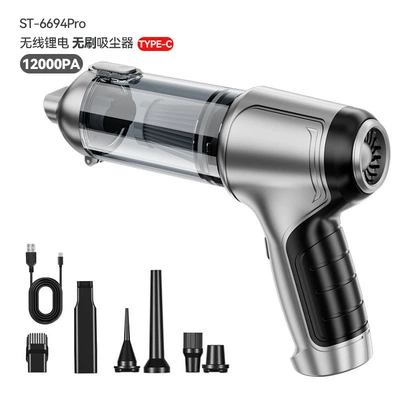 Tozsoranlar Multi-Functional, Brushless, Dual-Purpose, All-In-One - silver-gray-brushless-motor-one-button-dust-dump-with-16-country-manuals2-sections2000mah