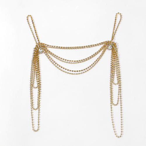 Cross-border new accessories rhinestone shoulder chain sexy tassel multi-layer temperament clavicle chain rhinestone body chain chain