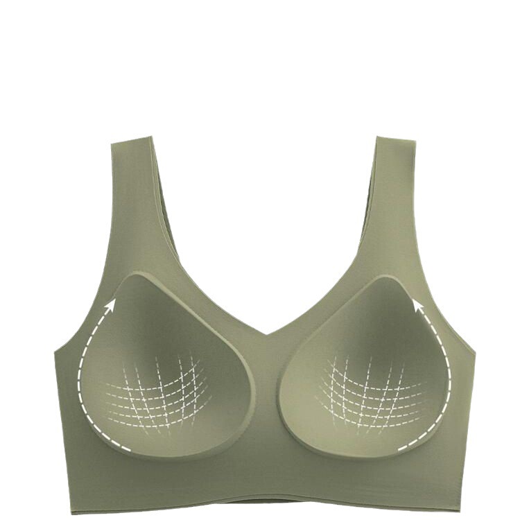 3XL固定カップ無痕大サイズブラジャー下着無鋼輪女性大胸顕小胸無痕一体カップベスト女性|undefined