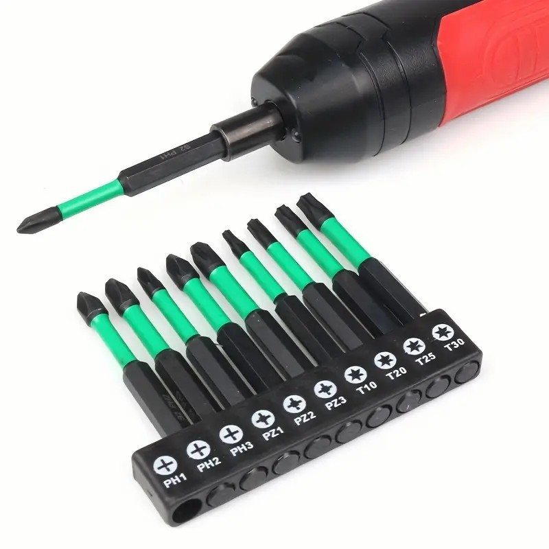 エアビットセット 耐衝撃クロス/梅花磁気電動ドリル 強力磁気エアビット 高硬度滑り止めビット|undefined