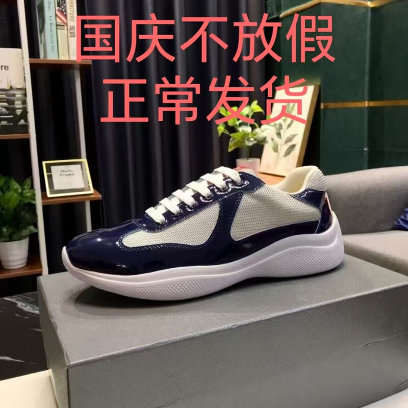 P Home Summer in stock Blue Genuine Leather Flat Heel Casual Natural Leather Low Top Trendy Shoes Round-toe All-match Foreign Trade Shoes