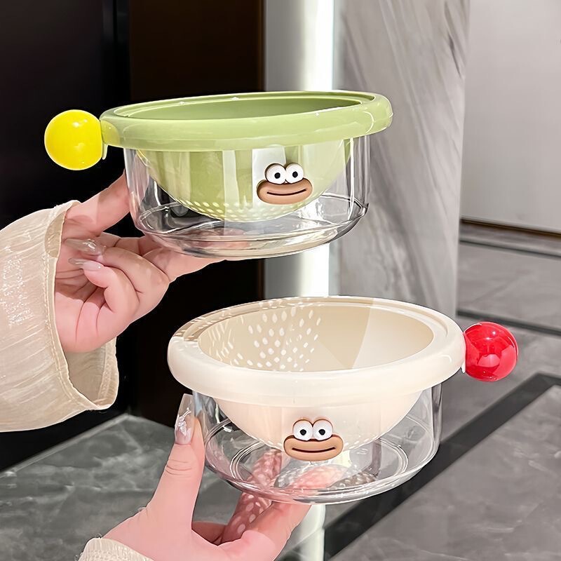 白色大嘴沥水篮厨房洗菜篮沥水架 食品级 PP 材质|undefined